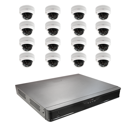 ACTi ZNR-220P-K1 ZNR-220P 16-Channel 2-Bay 16-port PoE Desktop Standalone NVR and 16 pcs Z94 2MP