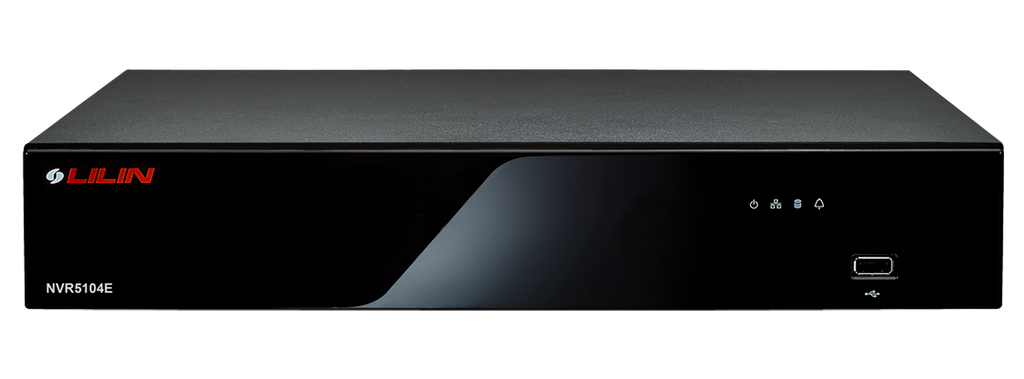 Lilin NVR5104E-1X1TB 1TB, 4CH, 4K PoE NVR with 10 Watt per port, 4K 30