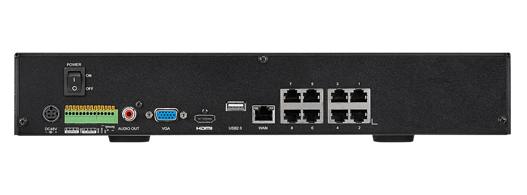 Lilin NVR5208E-1X1TB 1TB, 8CH, 4K PoE NVR with 10 Watt per port, 4K 30FPS