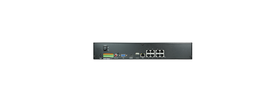 Lilin NVR6208E No HDD, 8CH, 4K PoE NVR with 10 Watt per port, 4K 30FPS