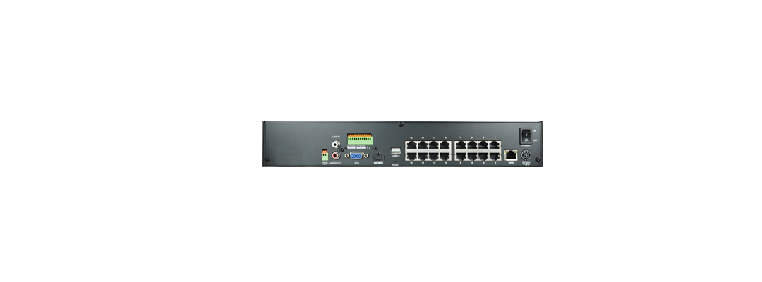 Lilin NVR6216E-2X16TB 32TB 16CH, 4K PoE NVR 1U 19" RM with 12.5 Watt per port