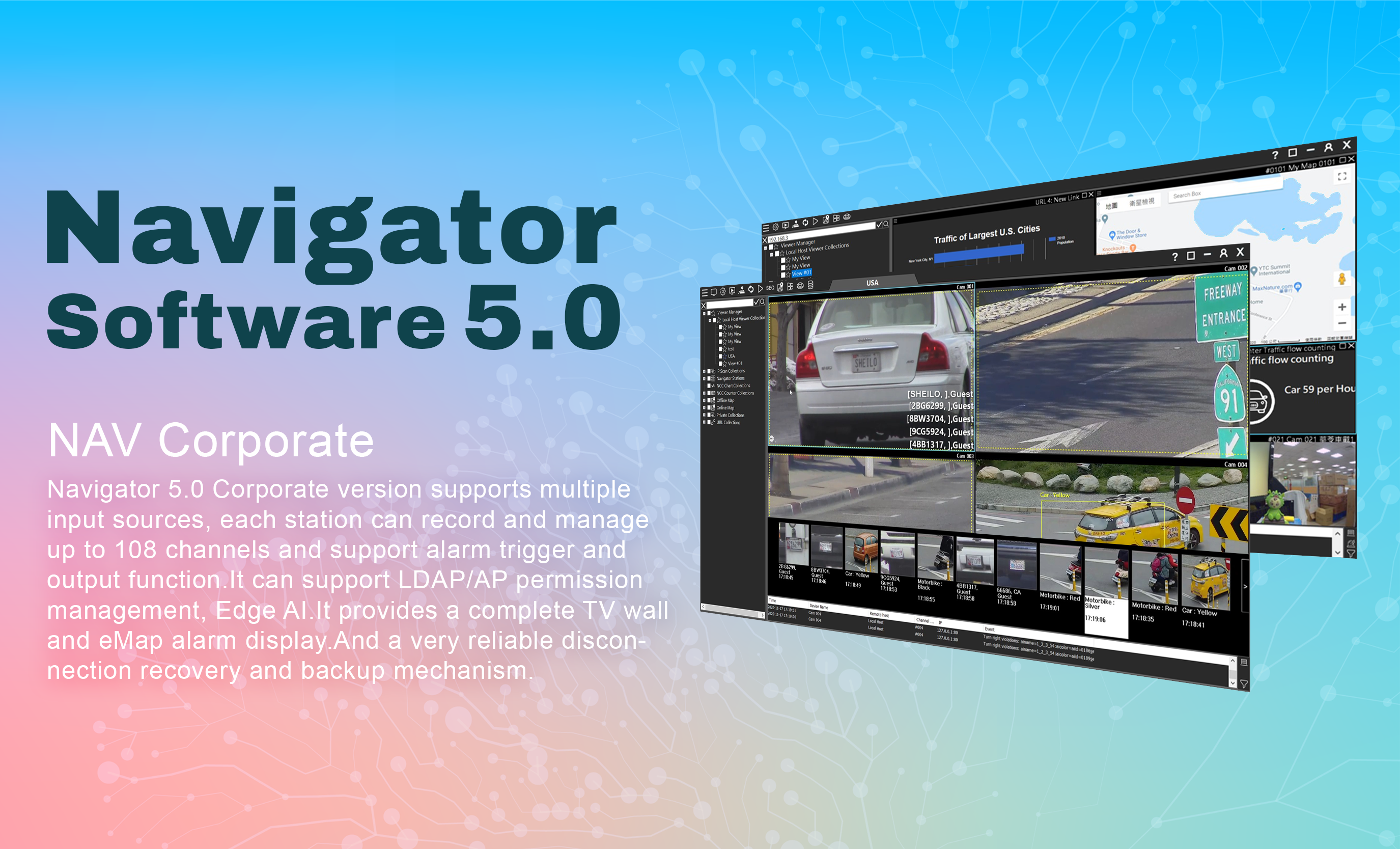 LILIN NAV5.0S Navigator Software; License; 1CH Third Parity Device; Onvif