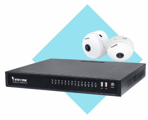 Vivotek ND8322P & 2 x FE8180 Small-Scale Fisheye Bundle ND8322P-2FE80