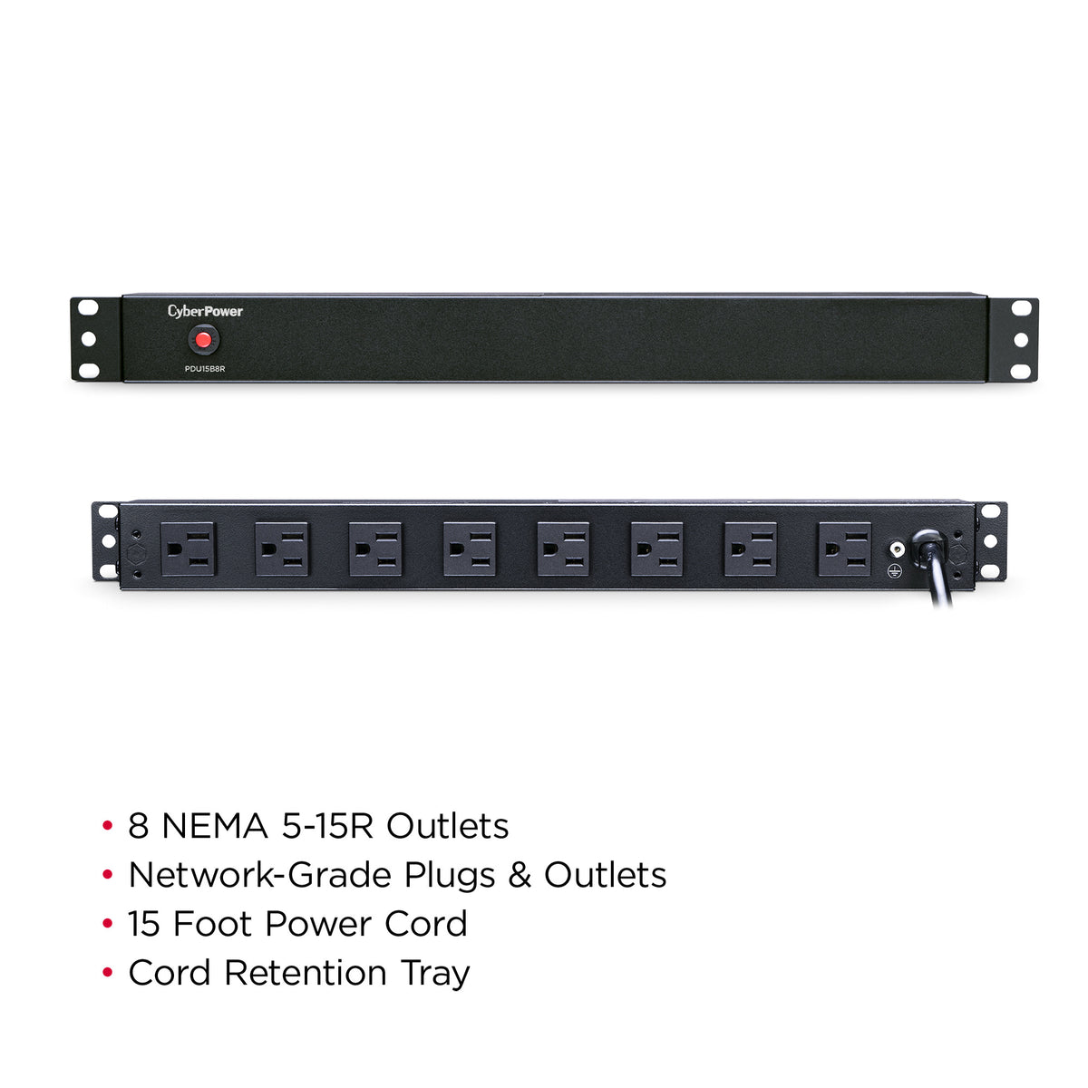 CyberPower PDU15B8R 8-outlet (rear) rackmount basic power distribution unit (PDU)
