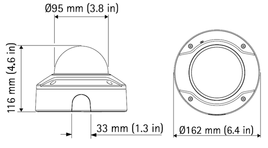 AXIS Q3505-V dimensions