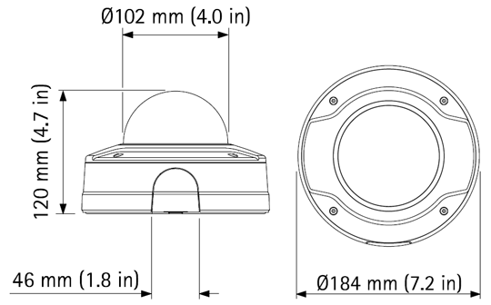 AXIS Q3505-VE dimensions