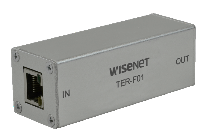 Hanwha TER-F01PD 100 Meter PoE Ethernet Repeater
