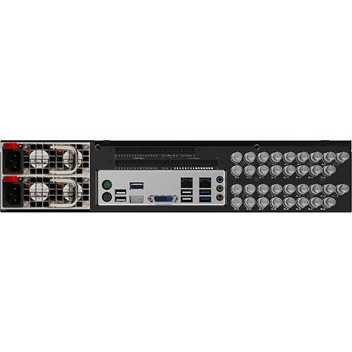 Exacq IP08-64T-2ZL-2E Rackmount 2U recorder with 8 IP licenses (128 max), dual NICs, HDMI, DisplayPort, VGA