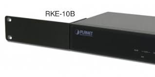 Planet RKE-10B Rack Mount Kit Attached to a Planet PoE  Desktop Switch