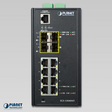 Planet IGS-12040MT Industrial 8-Port Gigabit + 4-Port 100/1000X SFP Managed Switch