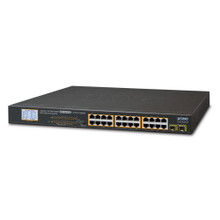 Planet GSW-2620VHP 24-Port PoE+ Gigabit SFP Switch with LCD Monitor