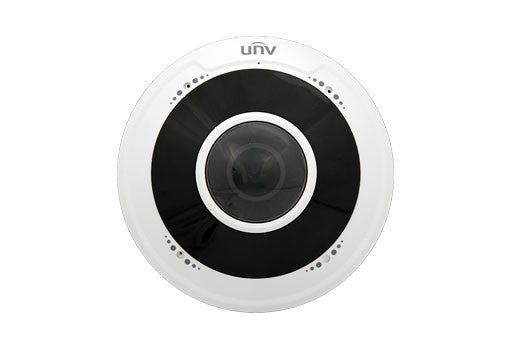 Uniview IPC815SB-ADF14K-I0 5MP Network IR Fisheye Dome (1.4mm, 10m IR, SD Slot, PoE, RJ45, Omnidirectional MicroPhone, Full Cable)