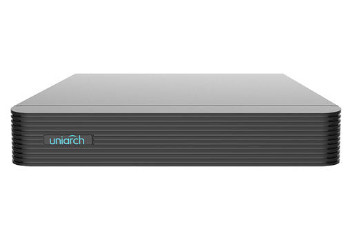 Uniarch 16 Channel NVR (NON POE), 4K up to 8MP, HDMI & VGA, Ultra265, H.265, H.264, 64Mbps In, 36Mbps Out, Onvif S, G, T Support, 1 SATA up to 10TB
