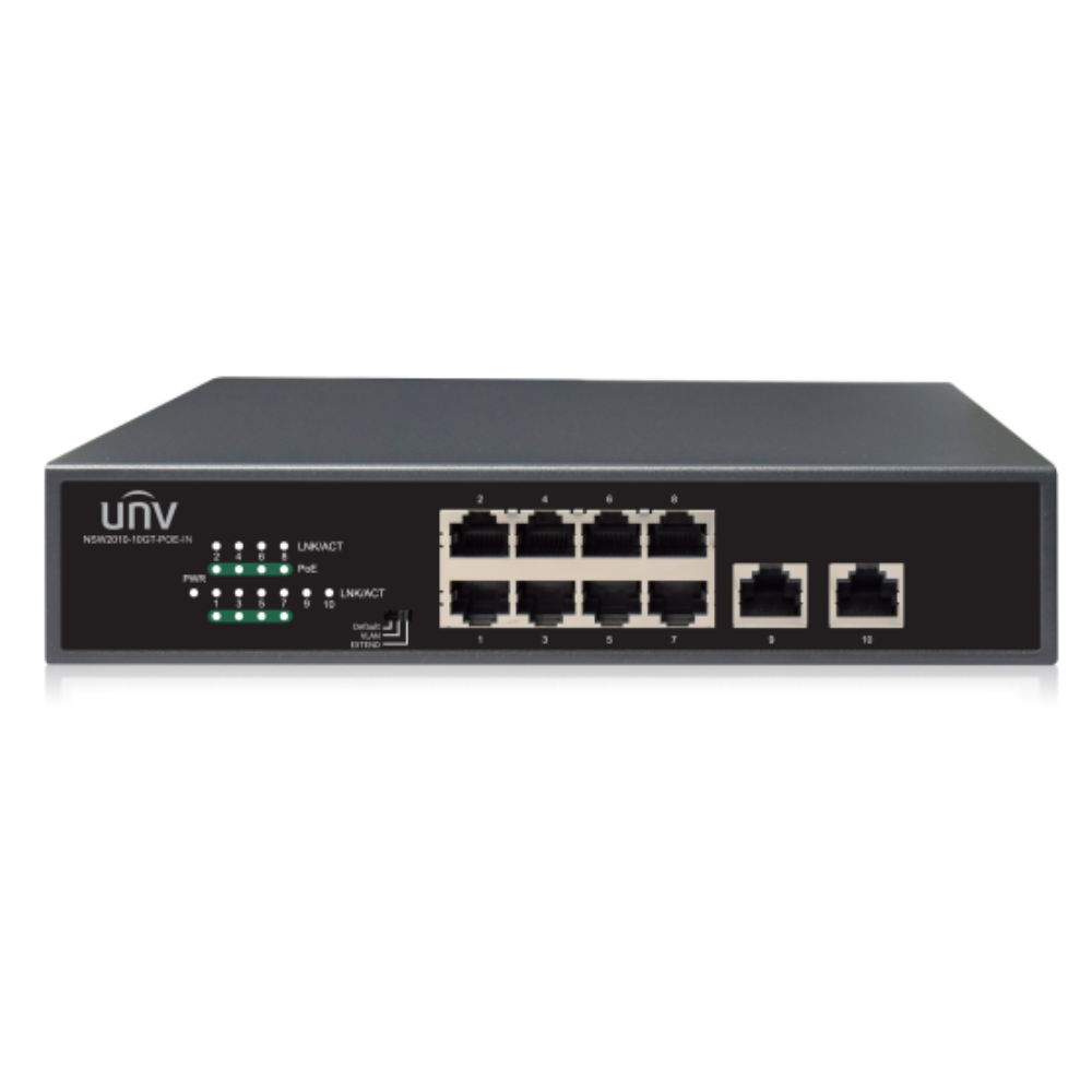 Uniview NSW2010-10GT-POE-IN Giga 8 Port PoE Switch
