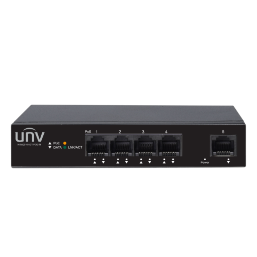 Uniview NSW2010-5GT-POE-IN Giga 4 Port PoE Switch