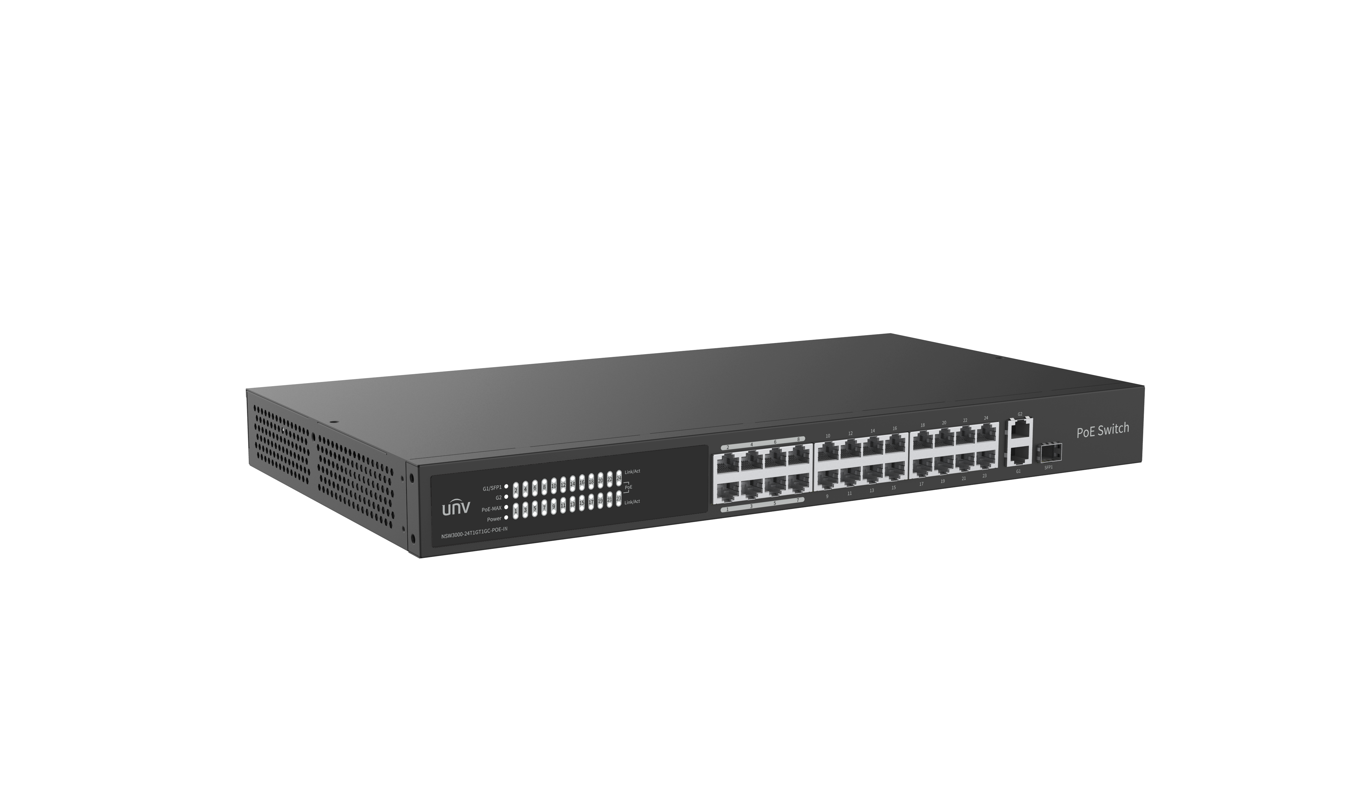 Uniview NSW3000-24T1GT1GC-POE-IN Ethernet 24 Port 370W Cloud Managed Ethernet PoE Switch