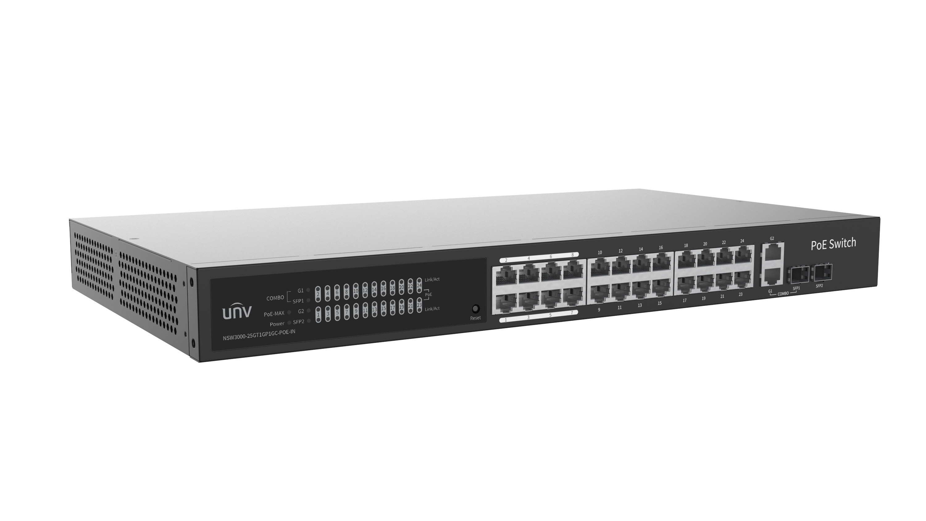 Uniview NSW3000-25GT1GP1GC-POE-IN Giga 24 Port 370W Cloud Managed Ethernet PoE Switch