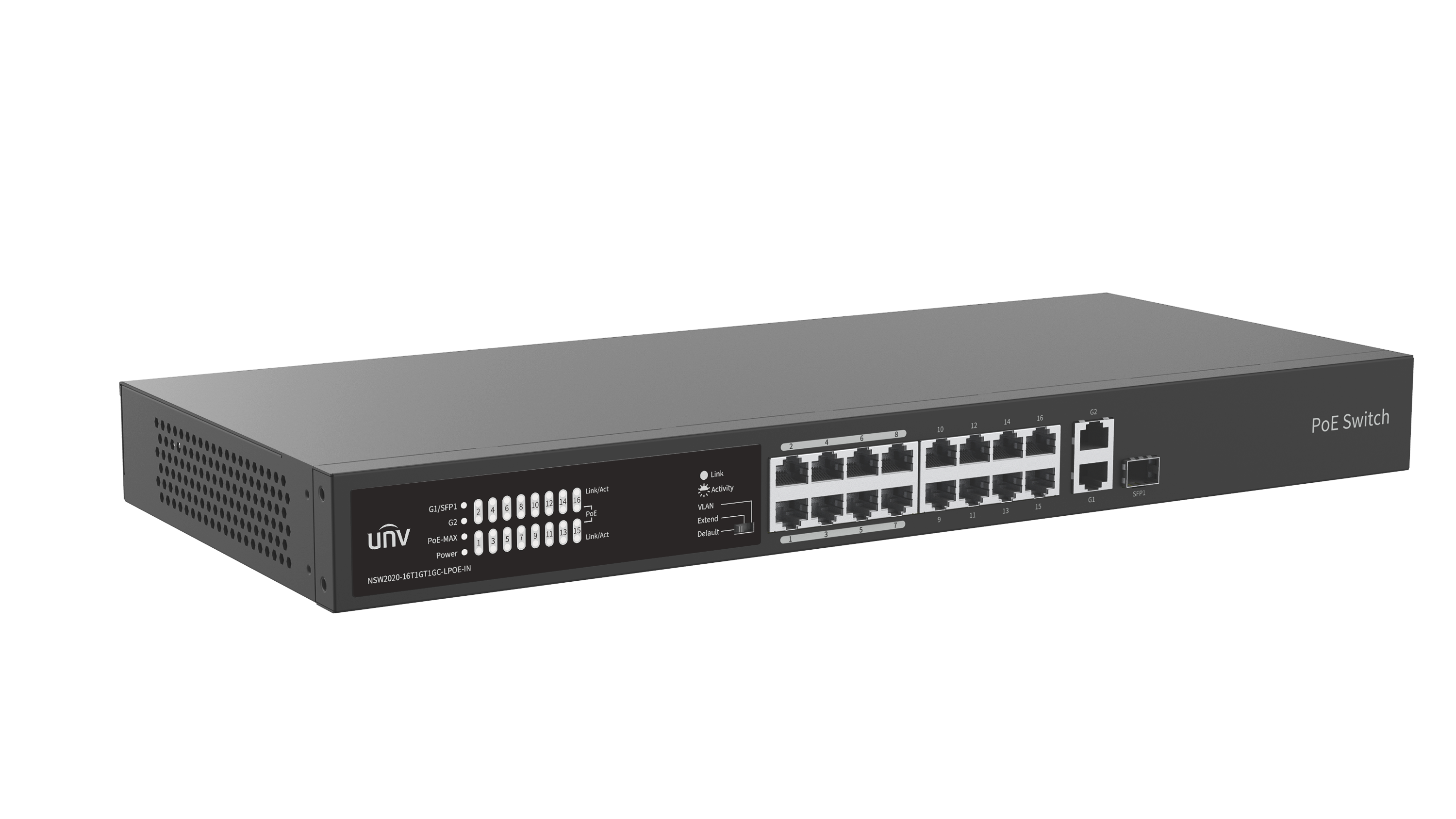Uniview NSW2020-16T1GT1GC-LPOE-IN Ethernet 16 Port 135W Low Power PoE Switch