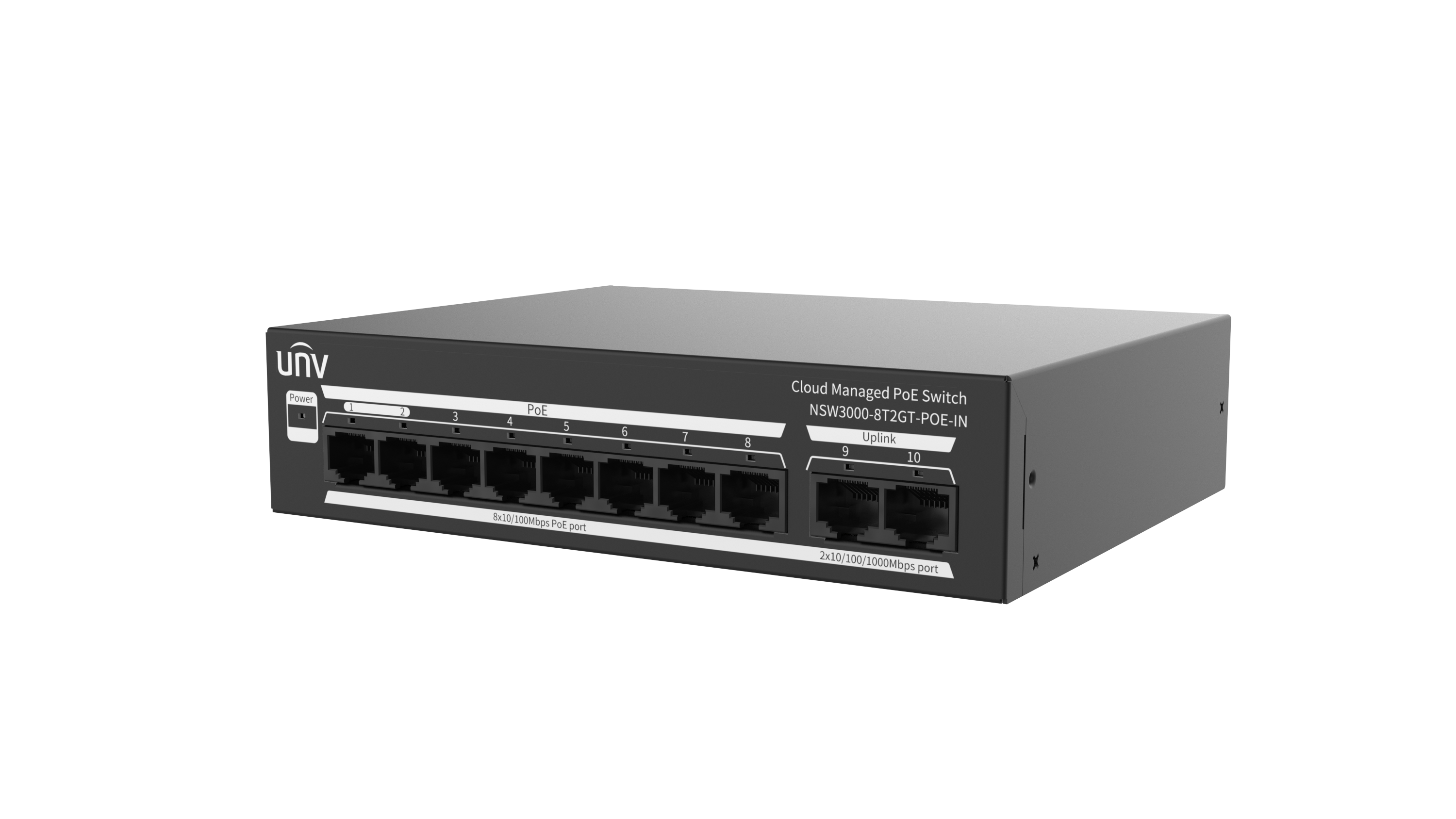 Uniview NSW3000-8T2GT-POE-IN  Ethernet 8 Port 120W Cloud Managed Ethernet PoE Switch