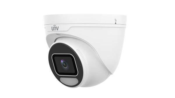 Uniview IPC3638SE-ADF28K-WP-I1 8MP White Light Wise-ISP Turret, 2.8mm, 1/1.2@F1.0