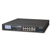 Planet GSD-1002VHP 8-Port PoE+ Switch with LCD PoE Monitor