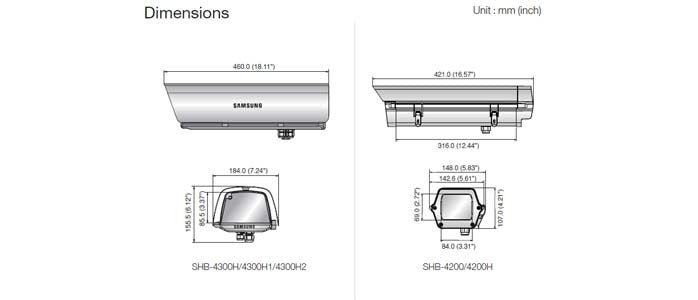 Hanwha SHB-4200H Outdoor Housing for Fixed Cameras