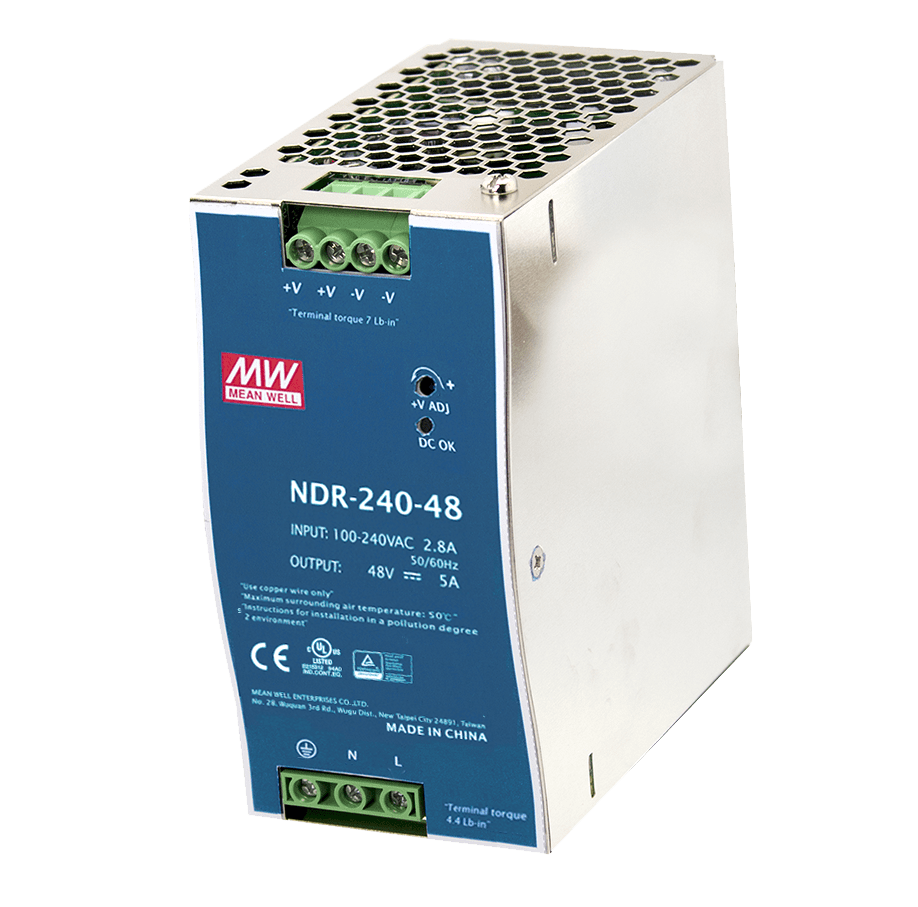 Vivotek NDR-240-48 240W Single Output Industrial DIN RAIL Power Supply