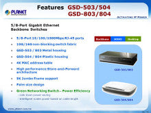 Planet GSD-504 5-Port 10/100/1000Mbps Gigabit Ethernet Switch