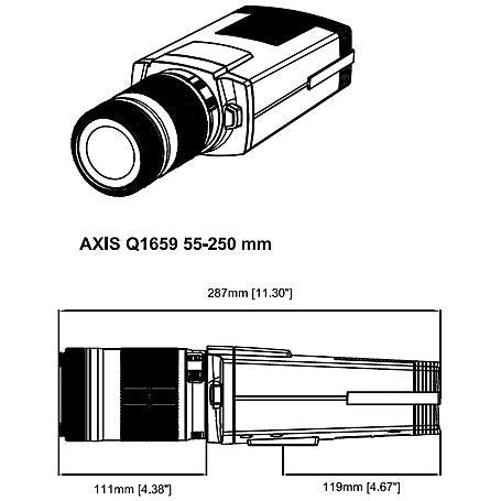 AXIS Q1659 (01118-001 ) 20MP 55-250mm Dimensions