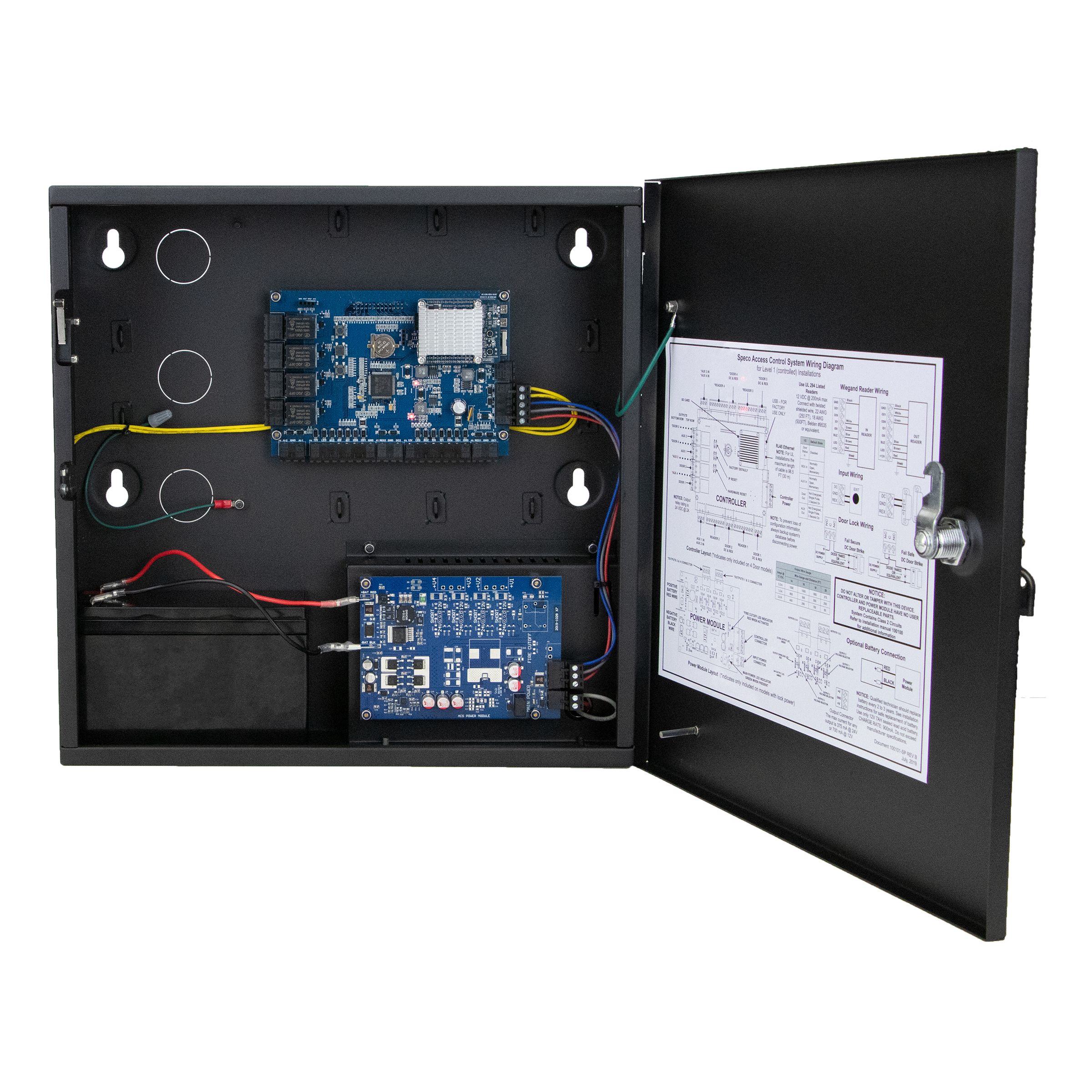 Speco Technologies ACKITM1 4 Door Access Control Kit with Bluetooth Mobile Reader & Credentials