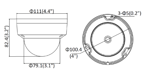 ACTi A74 dimensions