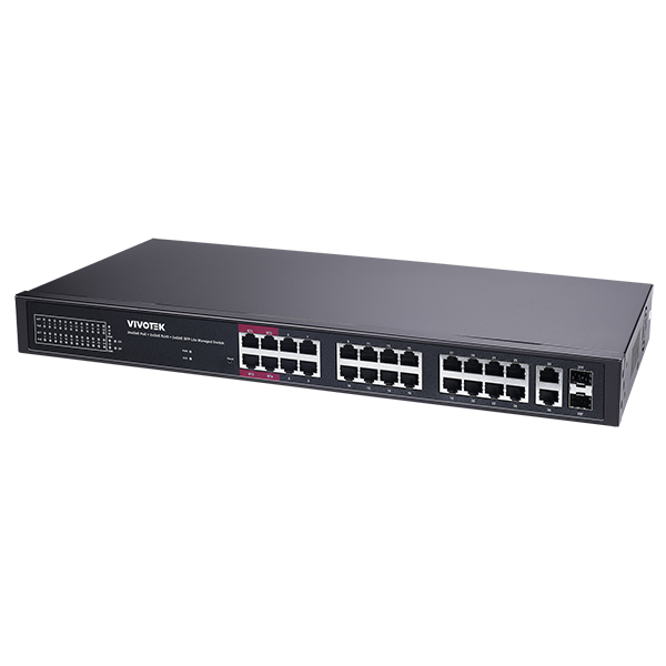 Vivotek AW-GEL-285A-380 4xGE bt 90W PoE+20xGE 30WPoE+2xGE UTP+2xGE SFP LiteManSwitch