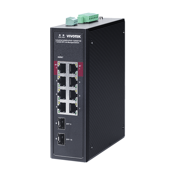 Vivotek AW-IHB-1040 Industrial 10 Ports Lite Managed PoE Switch