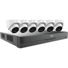 Dahua C885E62A HDCVI Kit: 8-CH, 4K Analytics+ Penta-brid DVR + 6x 5MP, Mini Eyeball Cameras