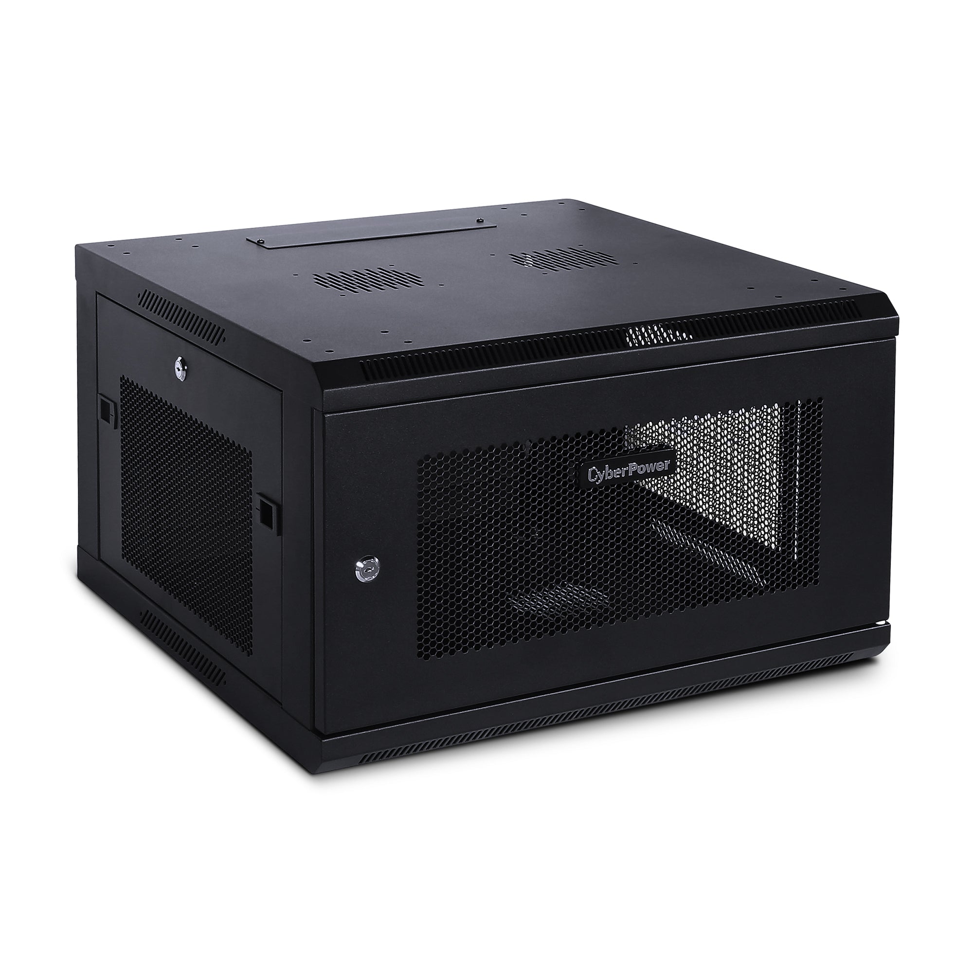 CyberPower CR6U61001 6U 19" Wall Mount Enclosure, 600mm wide, 600mm deep, hex perforated metal door