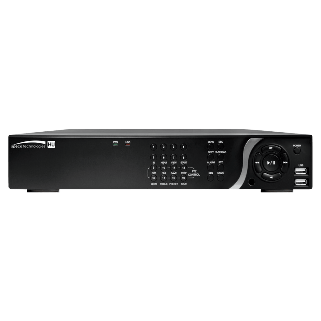 Speco Technologies D8HU30TB 8 Channel 4K IP/TVI Hybrid Recorder, 30TB,