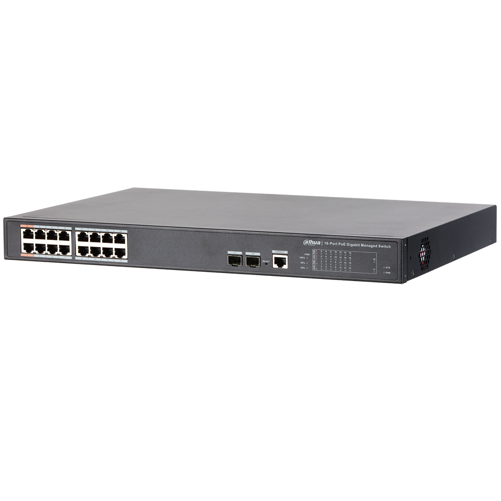 Dahua DH-PFS4218-16GT-240 16-Port PoE Desktop Managed Gigabit Switch (Hi-PoE)