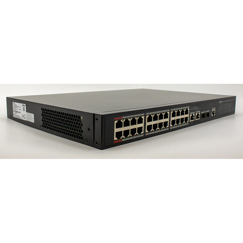 Dahua DH-PFS4226-24ET2GF-360 24-Port PoE Desktop Managed Fast Ethernet Switch