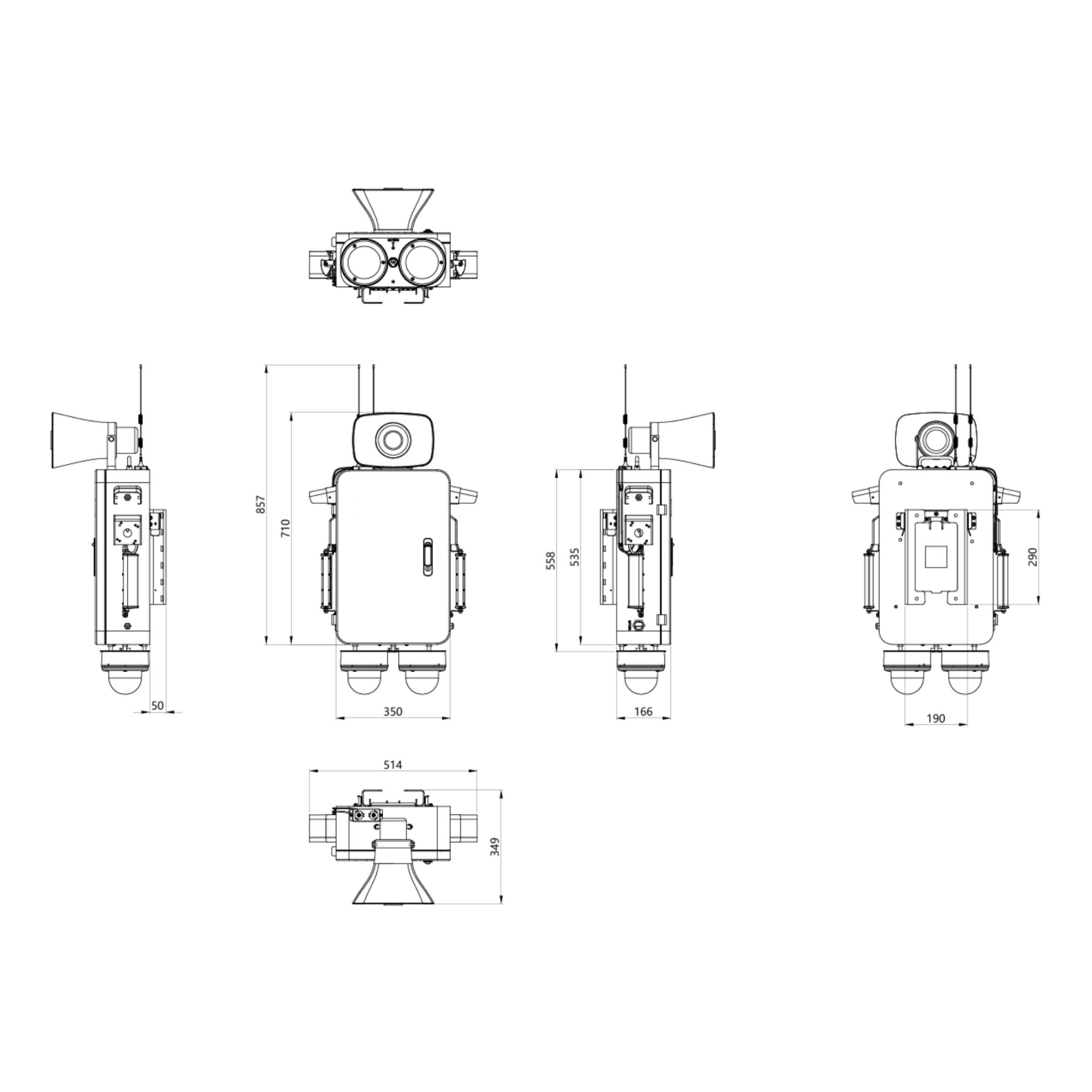 Speco Technologies DD4KIT Outdoor Alarm Power Box with 120W Power Control Module, Strobe Lights, Fan, 120dB Siren, Camera Installation Plate, Antenna Fix Board,