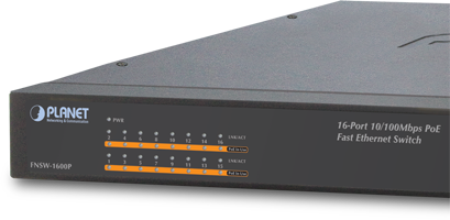 Planet FNSW-1600P 16-Port PoE Fast Ethernet Switch