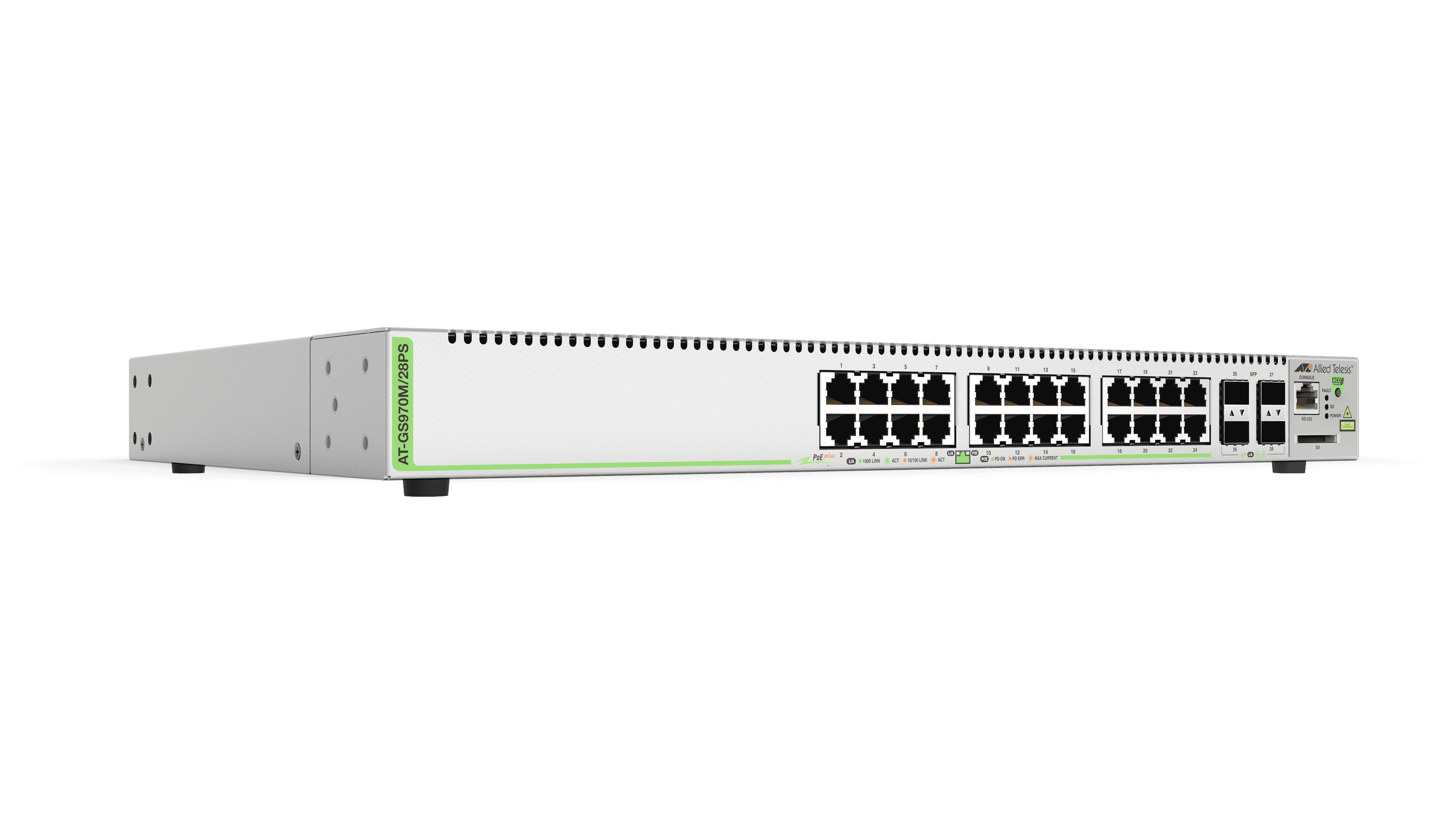 Hanwha AT-GS970M/28PS-10 - 24 x Gigabit Ethernet PoE+ 370W
