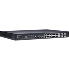 Geovision GV-POE2411-V2 24-port 10/100/1000 Mbps Web Managed Base T(x) PoE +Web Smart PoE Switch 2 SFP uplink port.