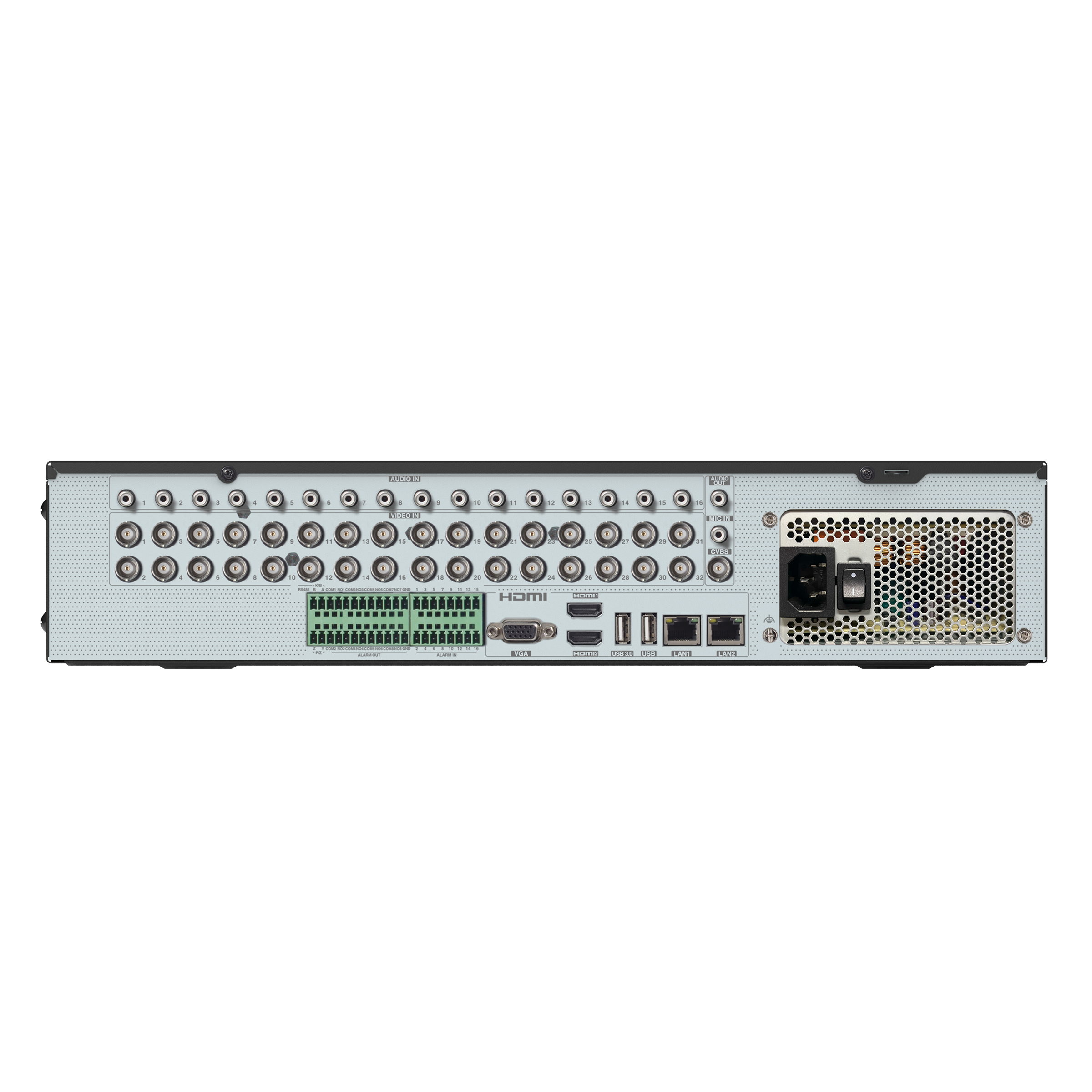 Speco Technologies H40HR 40 Ch. NDAA Hybrid Recorder - 24 TVI + 8 Hybrid (TVI or IP) + 8 IP, Dual Nic