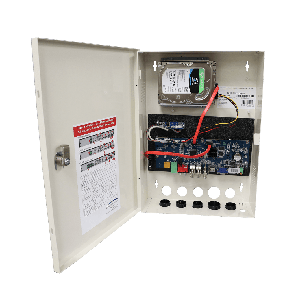 Speco Technologies SPE-H6WHRL4TB 6 Channel Wall Mount Hybrid Recorder