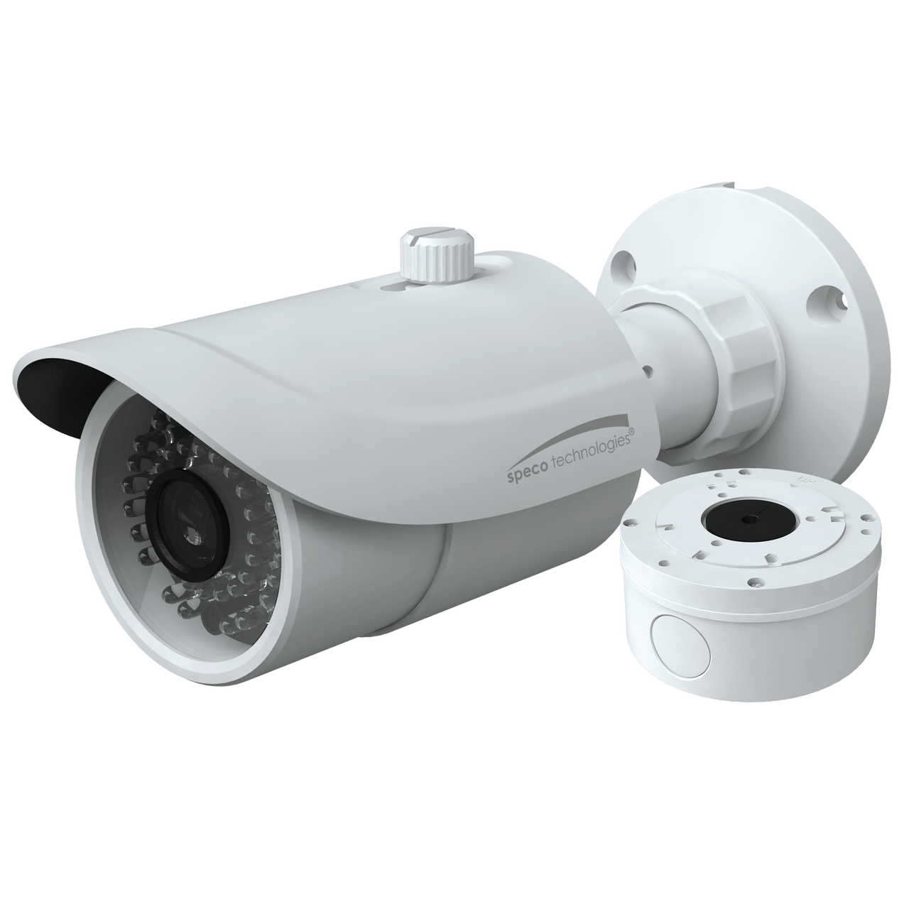 Speco Technologies SPE-H8B6M 4K HD-TVI Bullet Camera, IR, 2.8-12mm Motorized Lens, Included Junc Box, White (SPE-H8B6M)