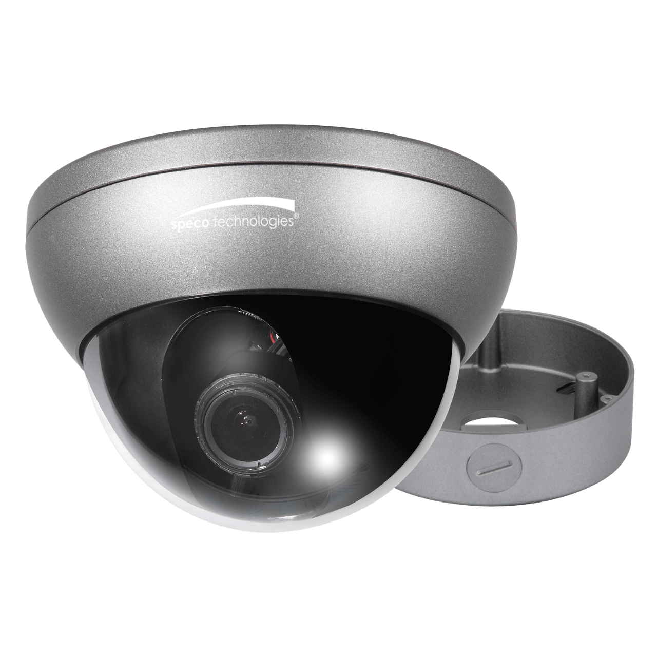 Speco Technologies SPE-HT7246T 2MP HD-TVI IntensifierT Vandal Dome Camera, 2.8-12m lens, Grey Housing, Included (SPE-HT7246T)