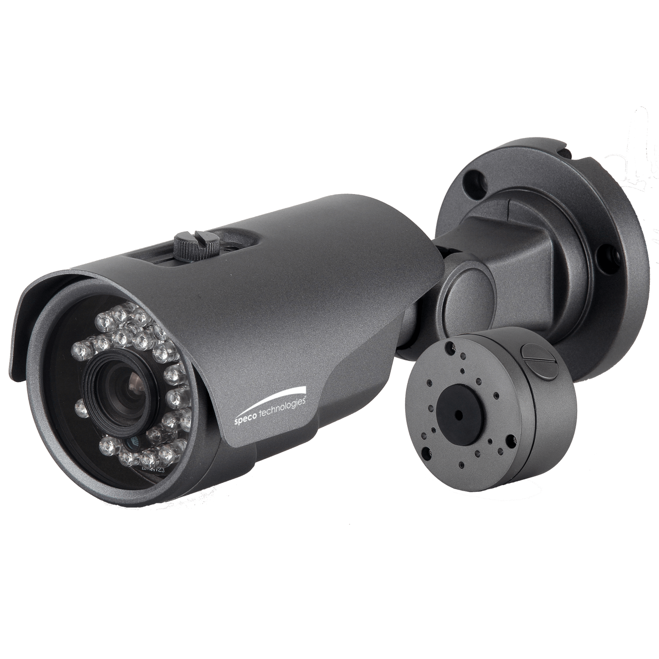 Speco Technologies SPE-HTB5TG 5MP HD-TVI Bullet, IR, 2.8mm lens, Grey housing, Included Junc Box, TAA (SPE-HTB5TG)