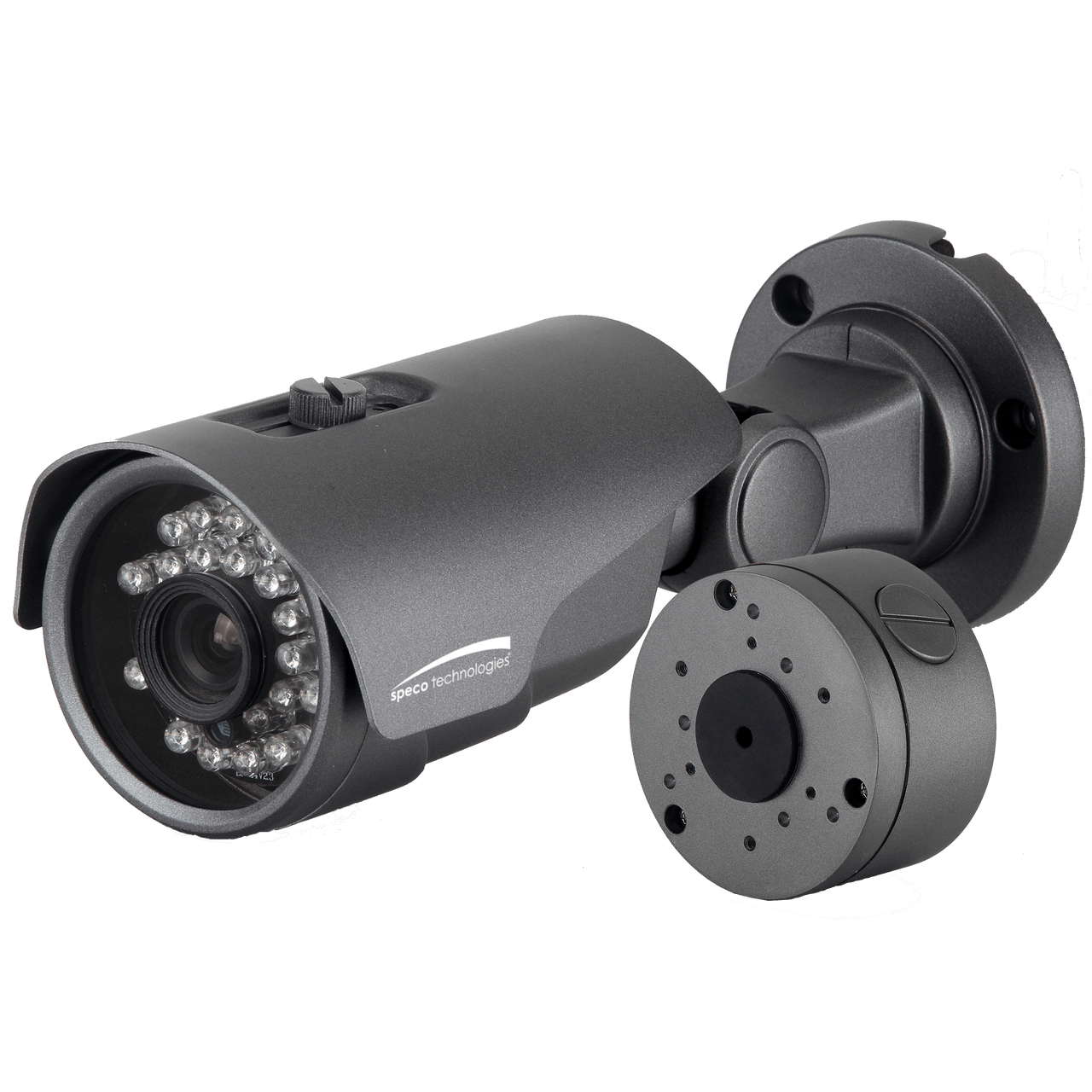 Speco Technologies SPE-HTB8TG 4K HD-TVI Bullet, IR, 2.8mm lens, Grey housing, Included Junc Box, TAA (SPE-HTB8TG)