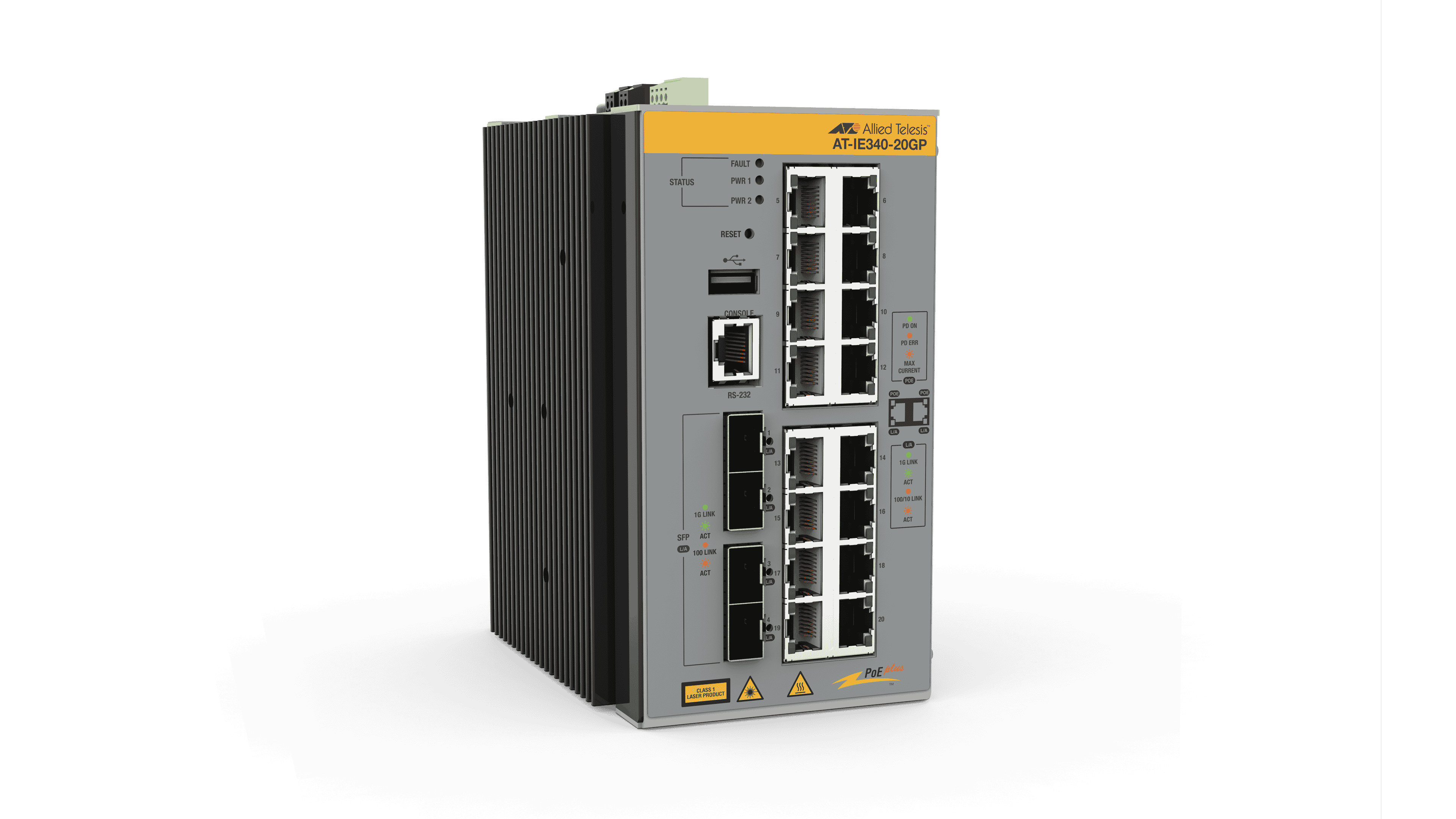 Hanwha AT-IE340-20GP-980 - 16 x Gigabit Ethernet PoE++ 240W