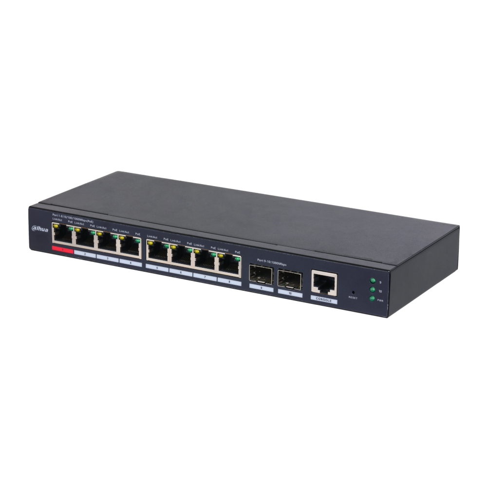 Dahua DH-S4210-8GT-110 8-Port PoE Desktop Managed Gigabit Switch(PoE++)